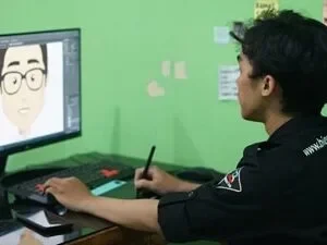 Seseorang di Team Daner Picture, Jasa Produksi Video Profesional Sedang Melakukan Pembuatan Video Animasi
